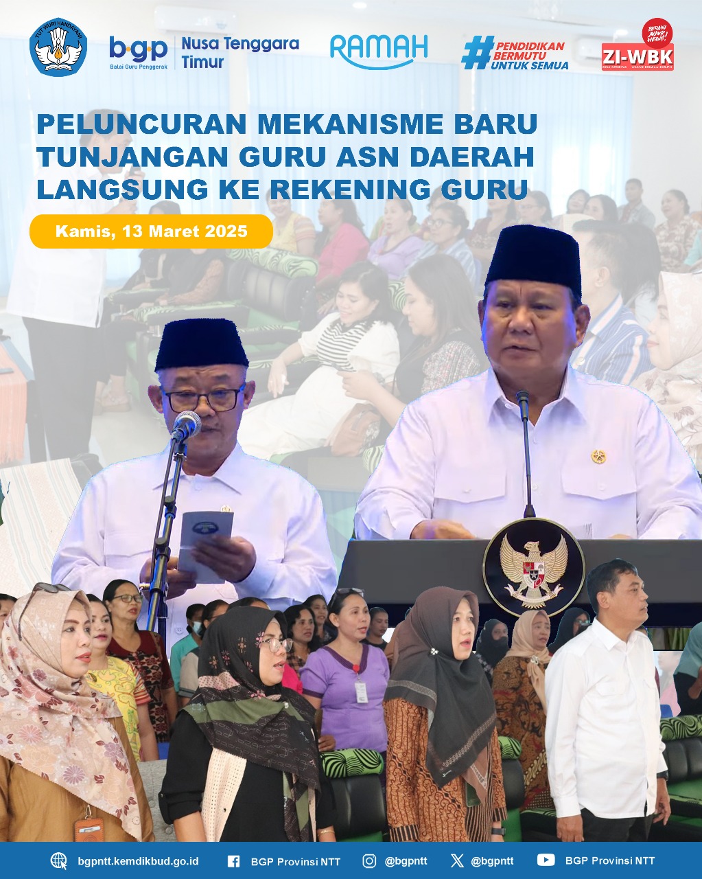 Pelucuran mekanisme baru penyaluran Tunjangan Guru ASN Daerah langsung ke rekening guru